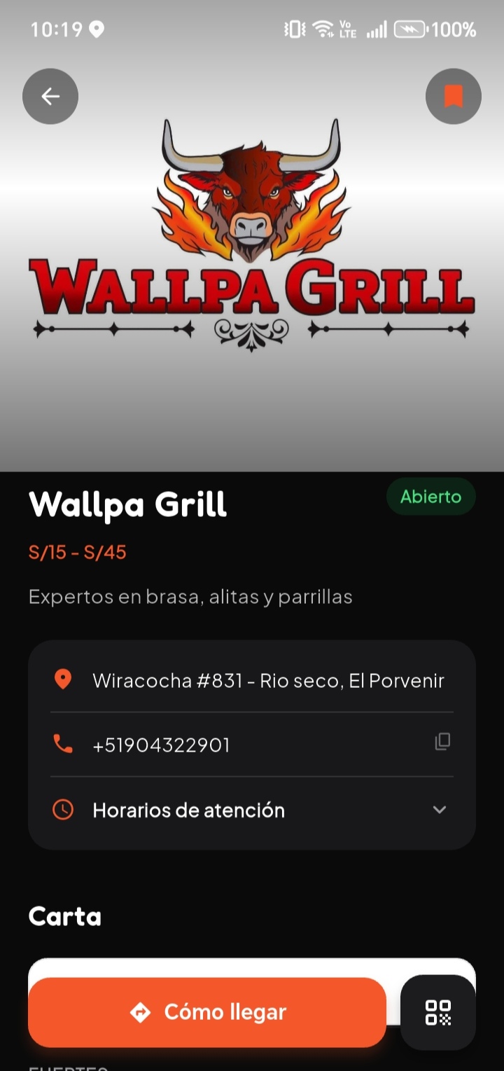 Restaurantes filtrados por categoría en FoodiGO, mostrados en tarjetas con estado y distancia
